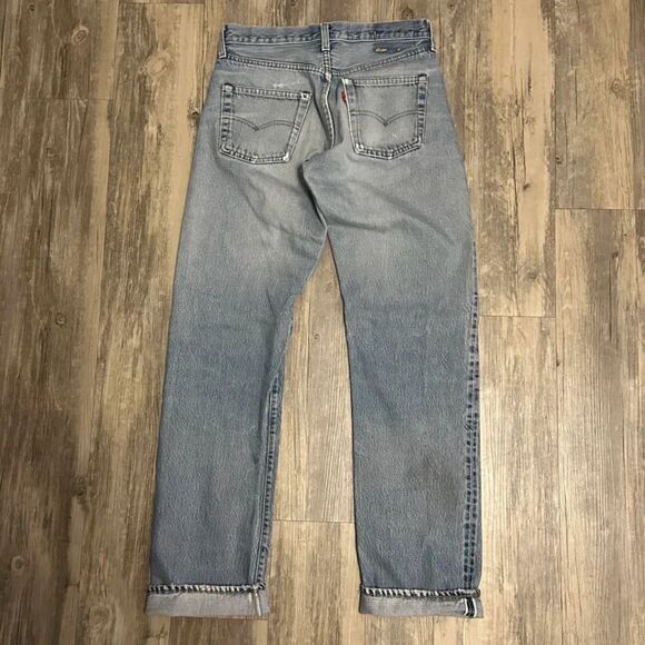 Vintage 70s Levi's 501XX Redline Selvedge Red Tab Denim Jeans Size 30X31 - Picture 5 of 9